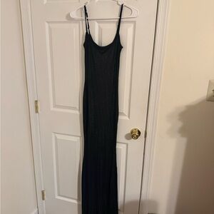 Skims Black Sparkle Maxi Dress